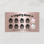 Niedliche Konditorei Cupcakes Konditorei Rose Treuekarte (Vorderseite)