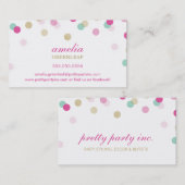 niedliche Konfetti hübscher, sprichwörtlicher Gold Visitenkarte (Vorne/Hinten)