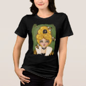 Niedliche Königin Bienenstock Whimsical Girl Origi Tri-Blend Shirt (Vorderseite)