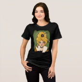 Niedliche Königin Bienenstock Whimsical Girl Origi Tri-Blend Shirt (Vorderseite voll)