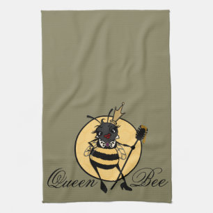 NIEDLICHE KÖNIGIN BIENILLUSTRATION KÜCHE TOWEL HANDTUCH