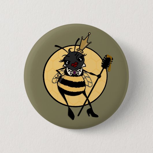 NIEDLICHE KÖNIGIN-BUTTON-RUNDE-SCHALTFLÄCHE BUTTON (Vorderseite)