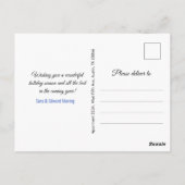 Niedliche königsblaue Ornamente Weihnachten Postkarte (Rückseite)