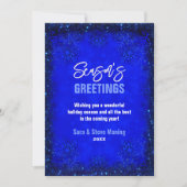 Niedliche königsblaue Schneeflocken Weihnachten (Vorderseite)