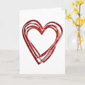 Niedliche Kontur Herzklopfen Lover Matching Valent Karte (Gelbe Blume)