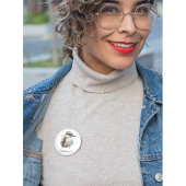 Niedliche Kookaburra auf einer Zweigstelle , Brauc Button