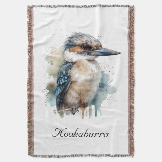 Niedliche Kookaburra auf einer Zweigstelle , Brauc Decke (Vorderseite Vertikal)