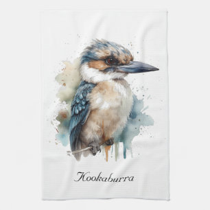 Niedliche Kookaburra auf einer Zweigstelle , Brauc Geschirrtuch