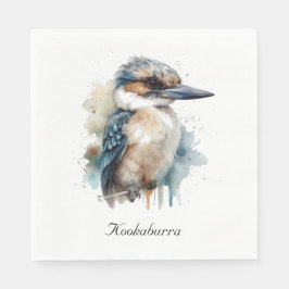 Niedliche Kookaburra auf einer Zweigstelle , Brauc Serviette