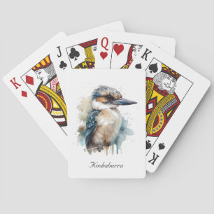 Niedliche Kookaburra auf einer Zweigstelle , Brauc Spielkarten