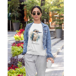 Niedliche Kookaburra auf einer Zweigstelle , Brauc T-Shirt