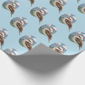 Niedliche Kookaburra Liebe Summer Bird Muster Fun Geschenkpapier (Ecke)