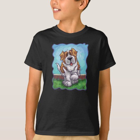 Niedliche Köpfe und Schwänze St. Bernard Kids T - T-Shirt (Vorderseite)