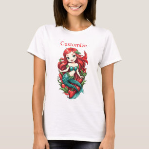 Niedliche Kopffüßer mit zwei Schwänzen Mermaid Thu T-Shirt