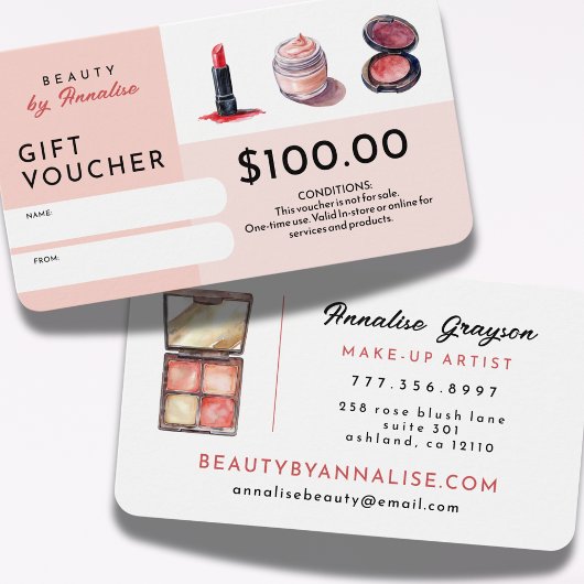 Niedliche Kosmetikkarte Makeup Artist Beauty