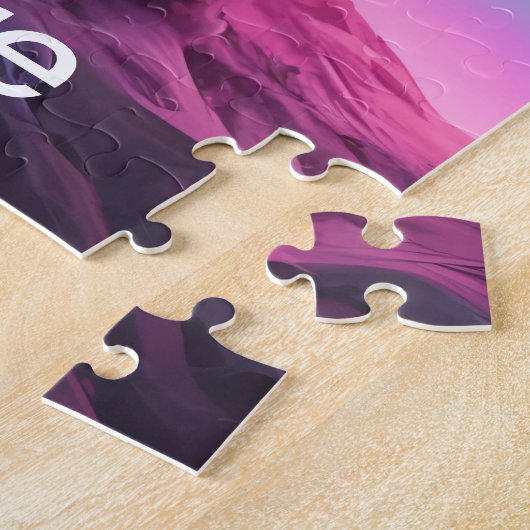 Niedliche kosmische Chihuahua Surreal Rainbow Art Puzzle (Seite)