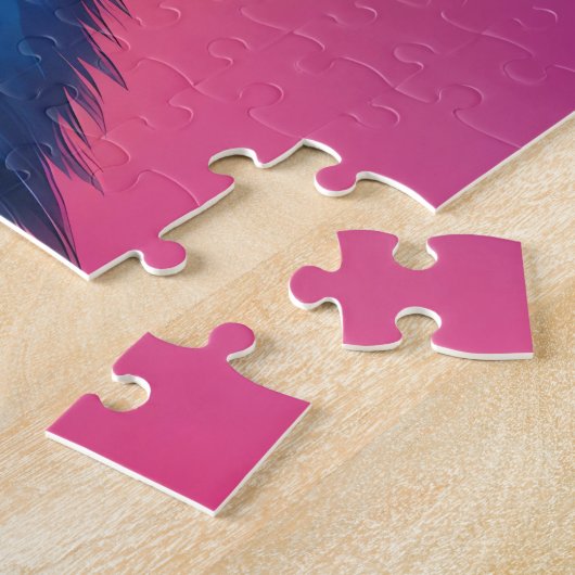 Niedliche kosmische Kätzchen Lebende Surreal Rainb Puzzle (Seite)