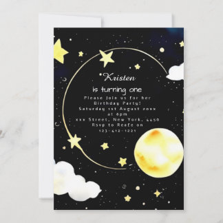 Niedliche kosmische Kinder zum Geburtstag Einladung