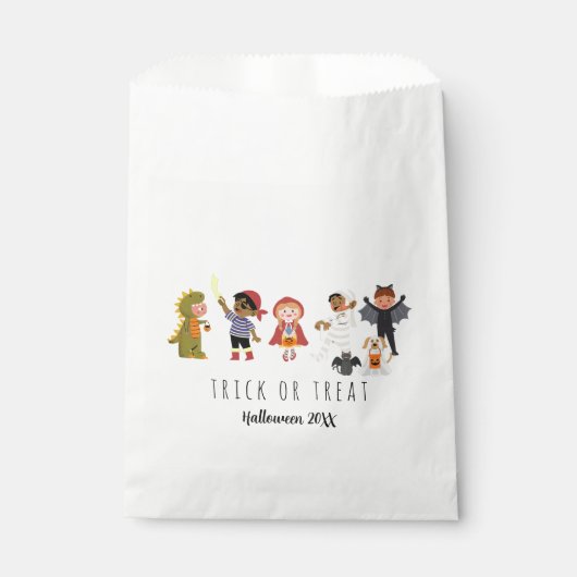 Niedliche Kostümtrick oder Treat Halloween Gefälli Geschenktütchen (Vorderseite)
