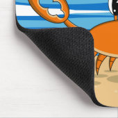 Niedliche Krabbe auf Sandy-Strand Mousepad (Ecke)