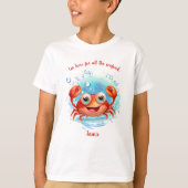 Niedliche Krabbe Sommerferien Crabbing Meeresfrüch T-Shirt (Vorderseite)