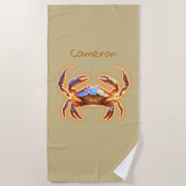 Niedliche Krabbe Strandtuch