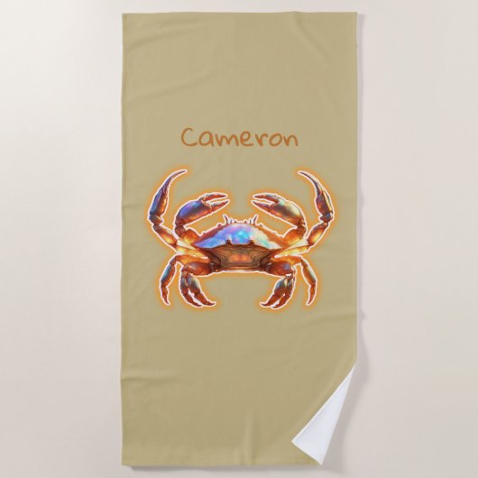 Niedliche Krabbe Strandtuch (Vorderseite)