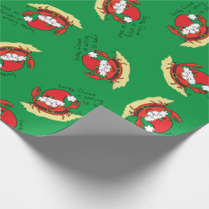 Niedliche Krabbe Weihnachten Feiertag Weihnachtsfe Geschenkpapier