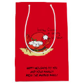 Niedliche Krabbe Weihnachten Weihnachtsfeiertag We Mittlere Geschenktüte (Vorderseite)