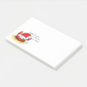 Niedliche Krabbe Weihnachten Weihnachtsfeiertag We Post-it Klebezettel (angewinkelt)