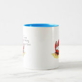 Niedliche Krabbe Weihnachten Weihnachtsfeiertag We Zweifarbige Tasse (Mittel)