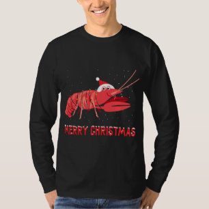 Niedliche Krabben Weihnachtsbaumleuchten T-Shirt