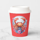 Niedliche Krabbenliebhaber Party Pappbecher (Vorderseite)