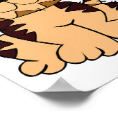 NIEDLICHE KRAFT- UND BROWN-KATZE POSTER (Ecke)