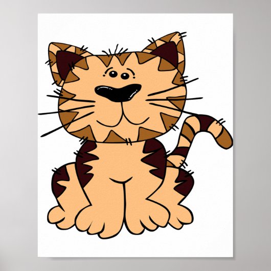 NIEDLICHE KRAFT- UND BROWN-KATZE POSTER (Vorne)