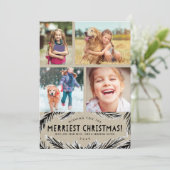 Niedliche Kraft Weihnachts-Fotokarten Feiertagskarte (Stehend Vorderseite)