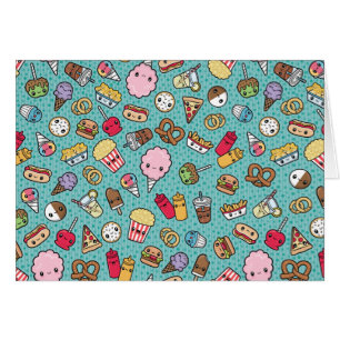 Niedliche Kram-Nahrungsmittelanmerkungskarte