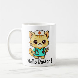 Niedliche Krankenkatze Kaffeetasse