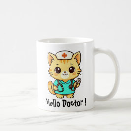 Niedliche Krankenkatze Kaffeetasse