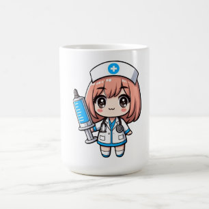 Niedliche Krankenpflege in Chibi - Gesundheitswese Kaffeetasse