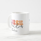 Niedliche Krankenpflege-Schüler Future Nurse Gesch Kaffeetasse (Vorderseite Links)