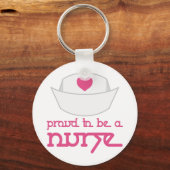 Niedliche Krankenpflegekappe stolz als Krankengesc Schlüsselanhänger (Vorderseite)