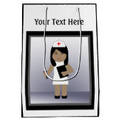 Niedliche Krankenschwester 1 Med Geschenktasche Mittlere Geschenktüte (Rückseite)