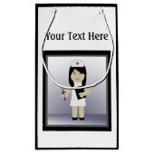 Niedliche Krankenschwester 2 kleine Geschenktasche Geschenktüte (Rückseite)