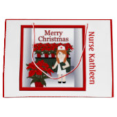 Niedliche Krankenschwester 5 Große Weihnachtsgesch Geschenktüte (Vorderseite)