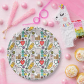 Niedliche Krankenschwester, Arzt, Gesundheitswesen Pappteller (Party)