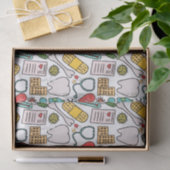 Niedliche Krankenschwester, Arzt, Gesundheitswesen Seidenpapier (Geschenk)