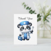 Niedliche Krankenschwester danke Panda Bären Postkarte (Stehend Vorderseite)
