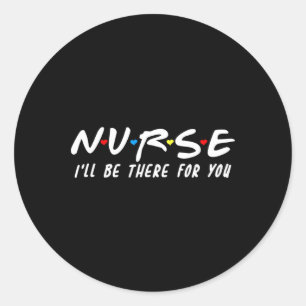 Niedliche Krankenschwester für RN und LPN N Runder Aufkleber