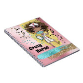 Niedliche Krankenschwester mit Maske Konfetti Glit Notizblock (Rechte Seite)